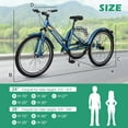thumbnail image 2 of MOPHOTO 7 Speed 24''/26''/27.5" Adult Tricycle for Seniors with Big Basket, Exercise Men's Women's Bicycle, 3 Wheel Cruiser Bike Adjustable Seat Post, Disc Brakes Safe and Durable Adult Trikes, 2 of 10