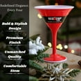 thumbnail image 5 of Reusable Red Plastic Stemmed Cocktail Glasses, 12 oz, Drinkware Set of 2, 5 of 15