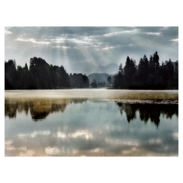 Masterpiece Art Gallery Morning Bliss I Lake By Irene Weisz Canvas Art