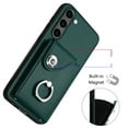 thumbnail image 5 of Compatible for Samsung Galaxy S22 Plus Case with Card Holder, for Galaxy S22 Plus Wallet Case for Women Men with Rotation Ring Stand, Accordion Style PU Leather Shockproof Protection Case, Green, 5 of 7
