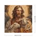 thumbnail image 2 of Kit de pintura por números sobre lienzo, arte al óleo artesanal, imagen de Jesús, decoración de pared del hogar, 40x40cm, 2 of 9
