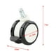 thumbnail image 3 of Ruedas de silla de oficina universales sin ruido Ruedas de silla de rotación de 360 grados Rueda de silla de escritorio para muebles de protección de Blanco con freno Sunnimix Rueda universal, 3 of 8