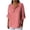 #260-Red, variant on Craaazy Women Plus Size Tops Loose Fit Plaid V Neck Single Button 3/4 Sleeve Casual Shirts for Daily Wear Gift