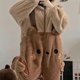 thumbnail image 4 of Cartoon Kigurumi Bear Onesies Flannel Hooded Onesies Adults Women Animal Halloween Christmas Cosplay Pajamas Cute Dress Up, 4 of 5