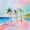 B Pink Turquoise, variant on jejeloiu Watercolor Surfboard Twin Sheets For Girls,Beach Print Bedding,Multicolor,3-Piece,1 Fitted Sheet and 1 Pillowcase