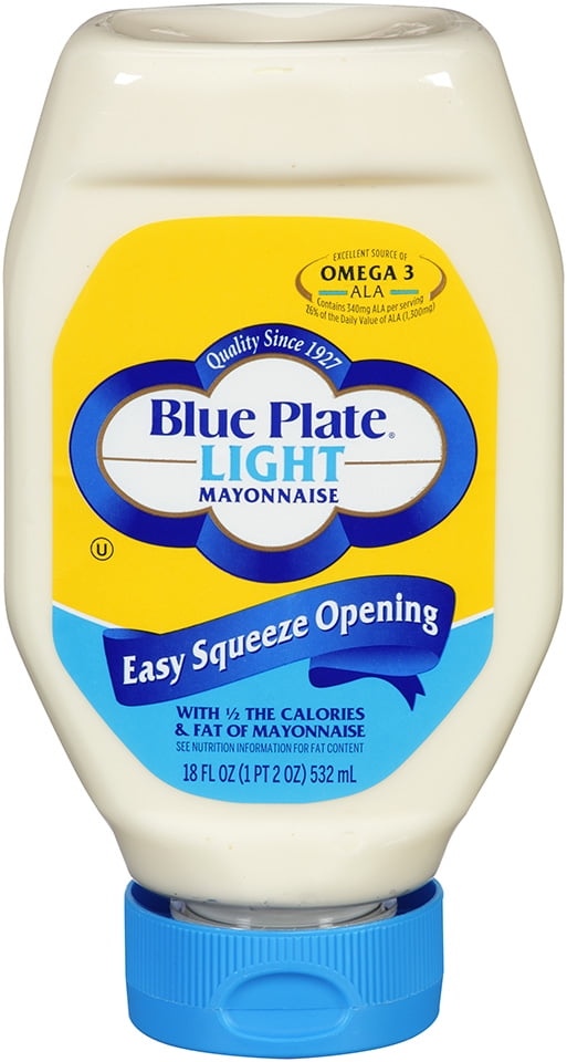 Blue Plate Light Mayonnaise, 18 fl oz Squeeze Bottle