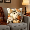 thumbnail image 4 of Hometravel Thanksgiving Pillow Cover, Fall Pumpkin Pattern Cushion Case, Seasonal Decorative Pillow Protector with Hidden Zipper, 4 of 6
