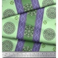 thumbnail image 3 of Soimoi Rayon Crepe Fabric Stripe & Mandala Decorative Print Sewing Fabric Yard 46 Inch Wide, 3 of 3