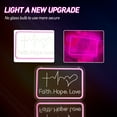 thumbnail image 2 of Y YUNHSOM Faith Hope Love neon sign for Wall Decor,Letters USB Powered with Dimmer Switch Neon Lights for Room Home Art Wall Party Window Living Room Decor Wall Hanging Decoration, 2 of 7