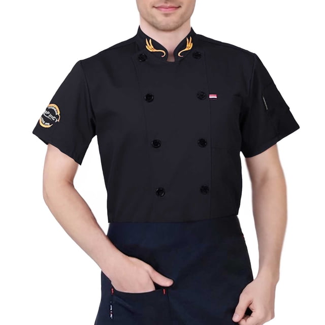 SHIXIAOO Tenue de Travail de Chef pour Homme, Tenue de Chef, Haut à Manches Courtes, Cardigan, Chemise, Long Cardigan, Chandail à Capuchon, Chandail, Duster, Cardigans pour Hommes