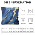 thumbnail image 5 of Blue Throw Pillow Covers Abstract Blue and Gold Modern Decorative Pillows Soft Cushion Cases for Couch Sofa Bed Home Decor, 5 of 5