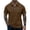 03# Light Brown, variant on Qwertyu Polo Shirts for Men Casual Collared Short Sleeve Shirts Solid Color Quarter Zip Pullover Tops with Pocket Purple XL