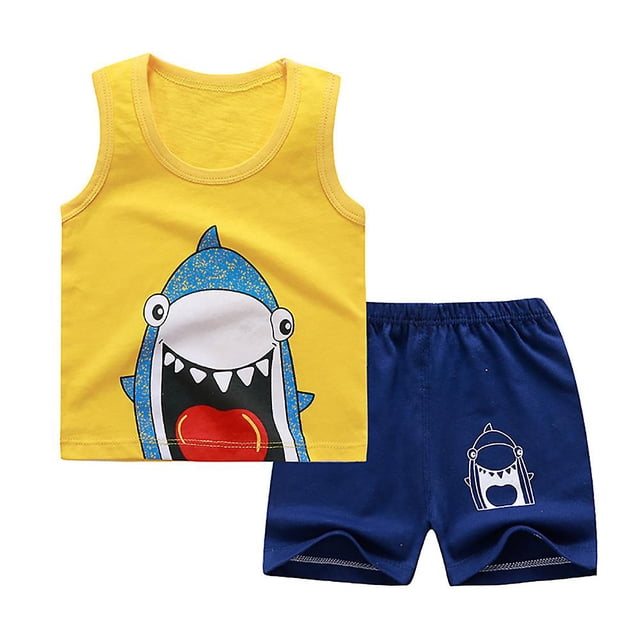 Ensemble Débardeur Sans Manches et Shorts pour Enfants Garçons Filles Tenue Décontractée Ample