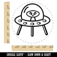 thumbnail image 2 of Alien Space Ship UFO Self-Inking Rubber Stamp Ink Stamper - Black Ink - Large 1-1/2 Inch, 2 of 7