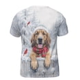thumbnail image 2 of Playful Bloodhound Welcomes Winter Snowy Day with Cardinal Bird All Over Print 3D Shirt Unisex Merch Dog Lover - 2017, 2 of 6