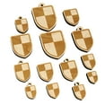 thumbnail image 1 of Shield Symbol of Protection Wood Mini Charms Shapes DIY Craft Jewelry - No Hole - 16mm (22pcs), 1 of 7