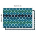 thumbnail image 5 of Blue Green Checkered Pattern Summer Placemats Table Placemats Set Of 6-Linen Kitchen Washable Placemats Table Mats 11.8"x17.7" Non-Slip Heat Resistant, 5 of 5