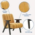 thumbnail image 4 of Espresso Rubberwood | Upholstered Comfort in Yellow | Coffee Morning Spot, 4 of 4