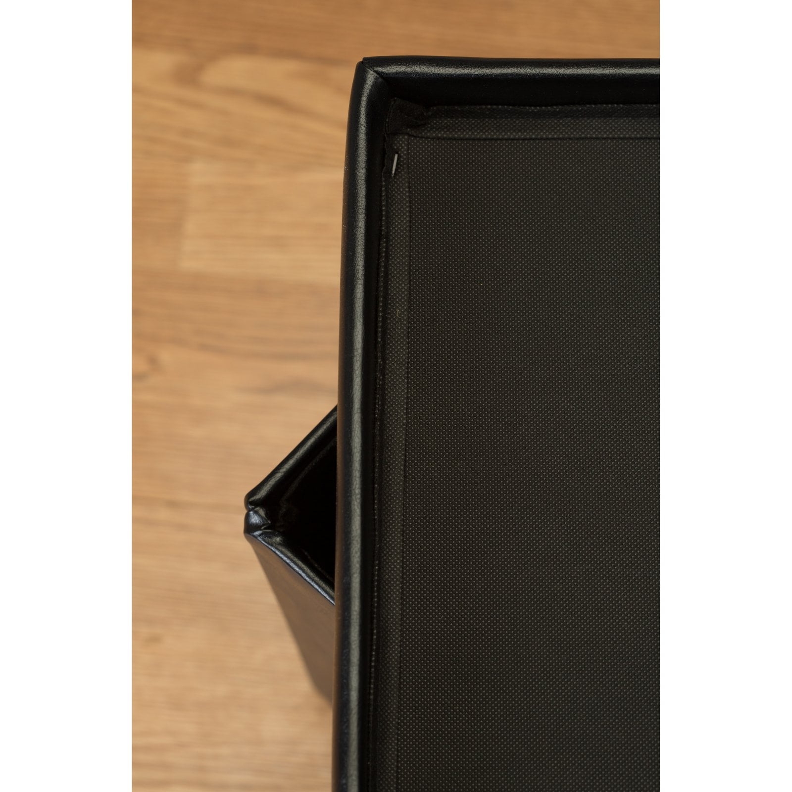 Simplify Faux Leather Folding Storage Ottoman Cube in Chocolate