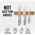 thumbnail image 5 of Zulay Kitchen 11.75" Seamless Maple Wood Magnetic Knife Holder - Wooden Magnetic Knife Strip for Organizing your Kitchen (Acacia Wood), 5 of 8