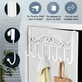 thumbnail image 5 of Tkrady lus -Coated Over The Door Hooks Pack of 1 â Heavy-Duty 7 Hooks for Hanging Towels, Coats, Bags, Jackets, Belts, Hats, Clothes - Ideal for Bathroom, Kitchen, Bedroom(White), 5 of 6