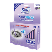 Sani 360 Sticks Lavender Fresh Drain Cleaner and Deodorizer, 24 Count