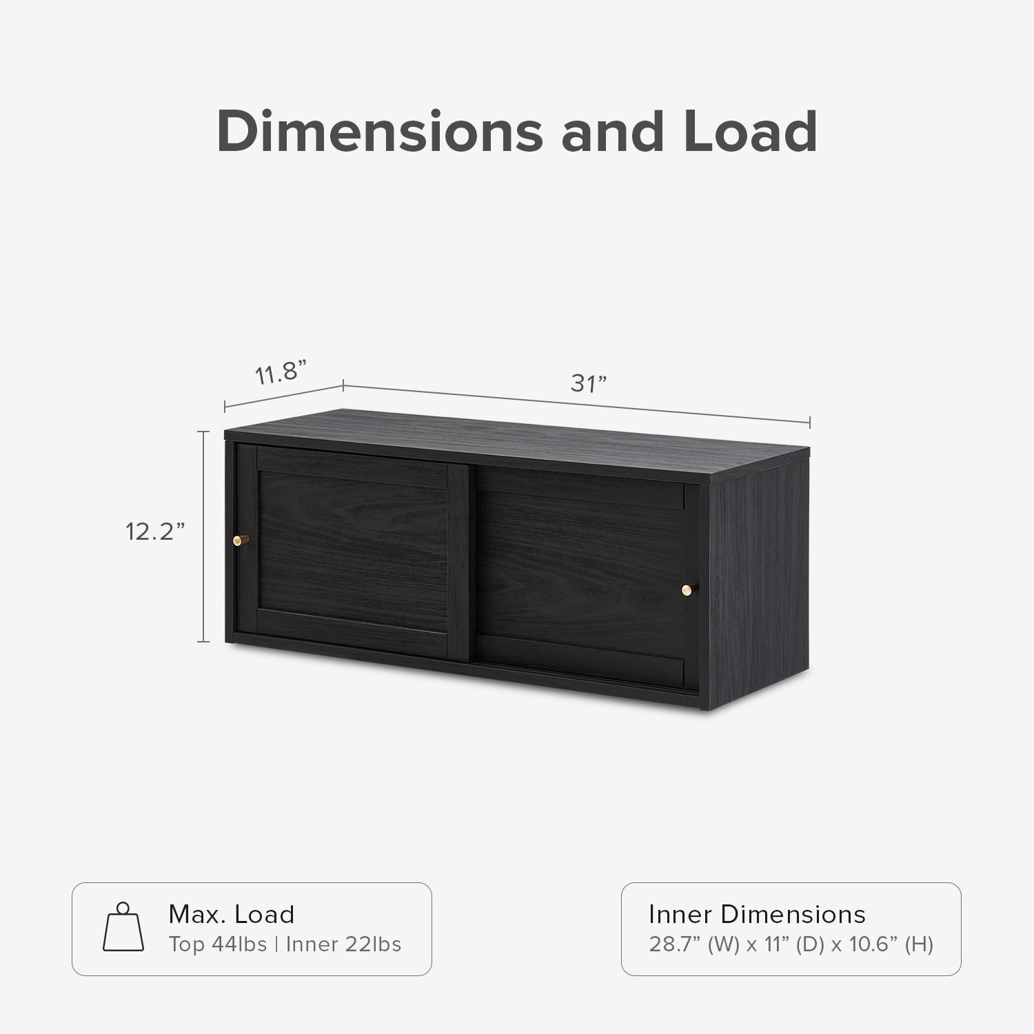 Mopio Lauren 31" Floating TV Stand, Wall-Mounted Media Console with Storage, Modern Farmhouse Entertainment Center