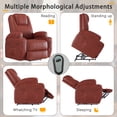 thumbnail image 6 of Furmax Electric Power Lift Leathaire Recliner Chair with Massage for Bedroom,Brown, 6 of 9