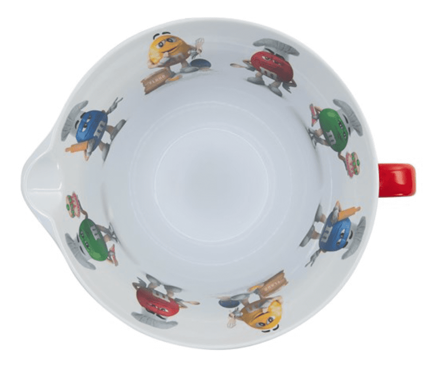 M&M'S Mixing Bowl, Red, Chef Hat Characters, Handle and Spout