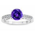 thumbnail image 2 of Star K � Round 7mm Genuine Amethyst Channel Set Engagement Promise Ring, 2 of 9