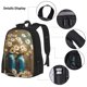 thumbnail image 3 of Balery Rustic Daisy Mason Jars Mochila escolar 3 en 1 para niños: mochila resistente con lonchera térmica y estuche para lápices. Mochila escolar para niños y niñas., 3 of 7