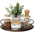 thumbnail image 1 of Organizador de Cocina Lazy Susan Giratorio, Plato Giratorio de Madera para Gabinete, Mesa, Cocina, Despensa, Mostrador de Baño, Especiero Giratorio, Centro de Mesa (1 Nivel), 1 of 4