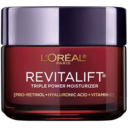 L'Oreal Paris Revitalift Triple Power Anti-Aging Face Moisturizer - Unleash Youthful Radiance with Pro Retinol, Hyaluronic Acid & Vitamin C - Erase Wrinkles, 2.55 Oz