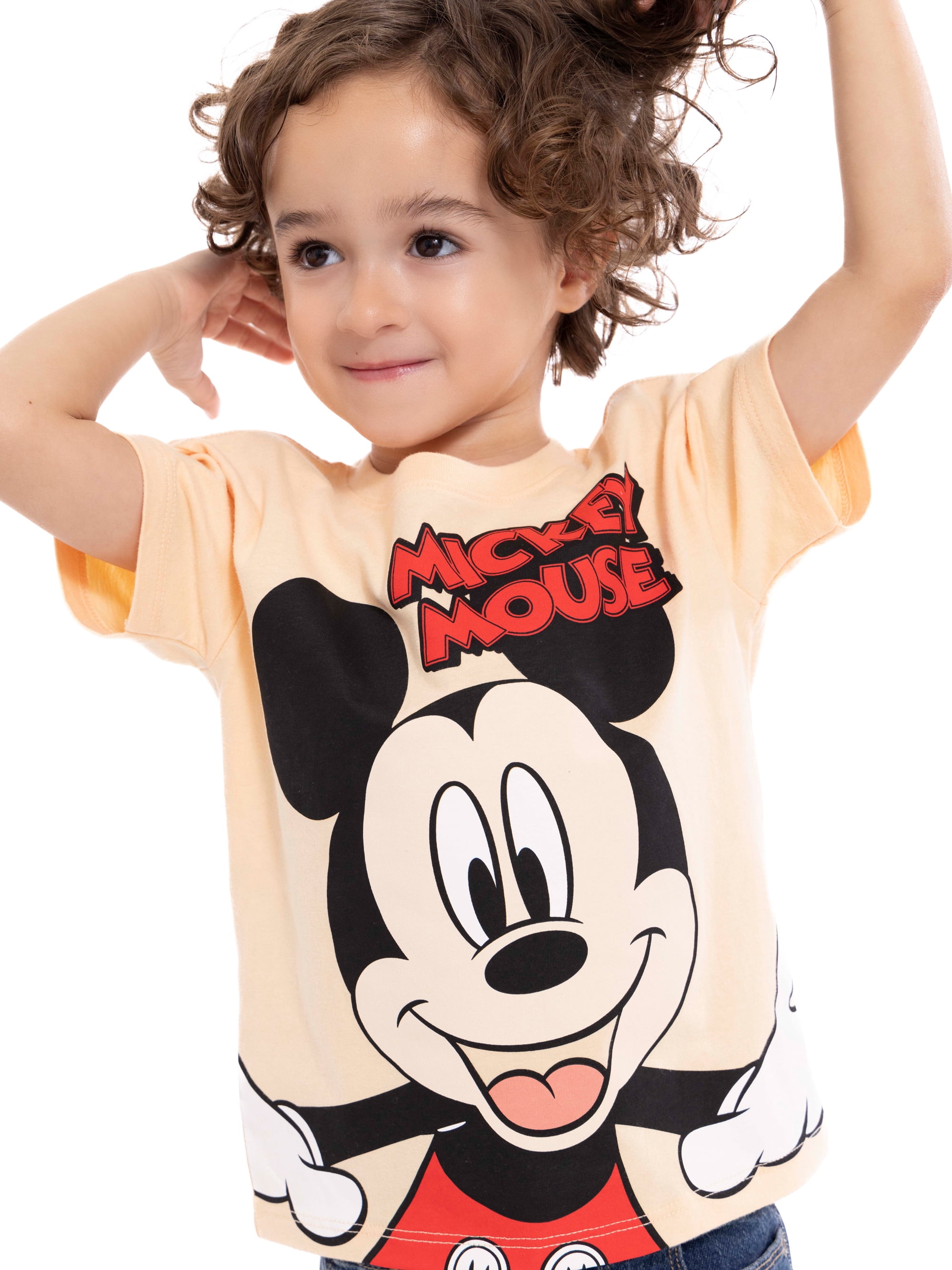 Mickey Mouse Toddler Graphic Crewneck Tee with Short Sleeves, Sizes 12M-5T