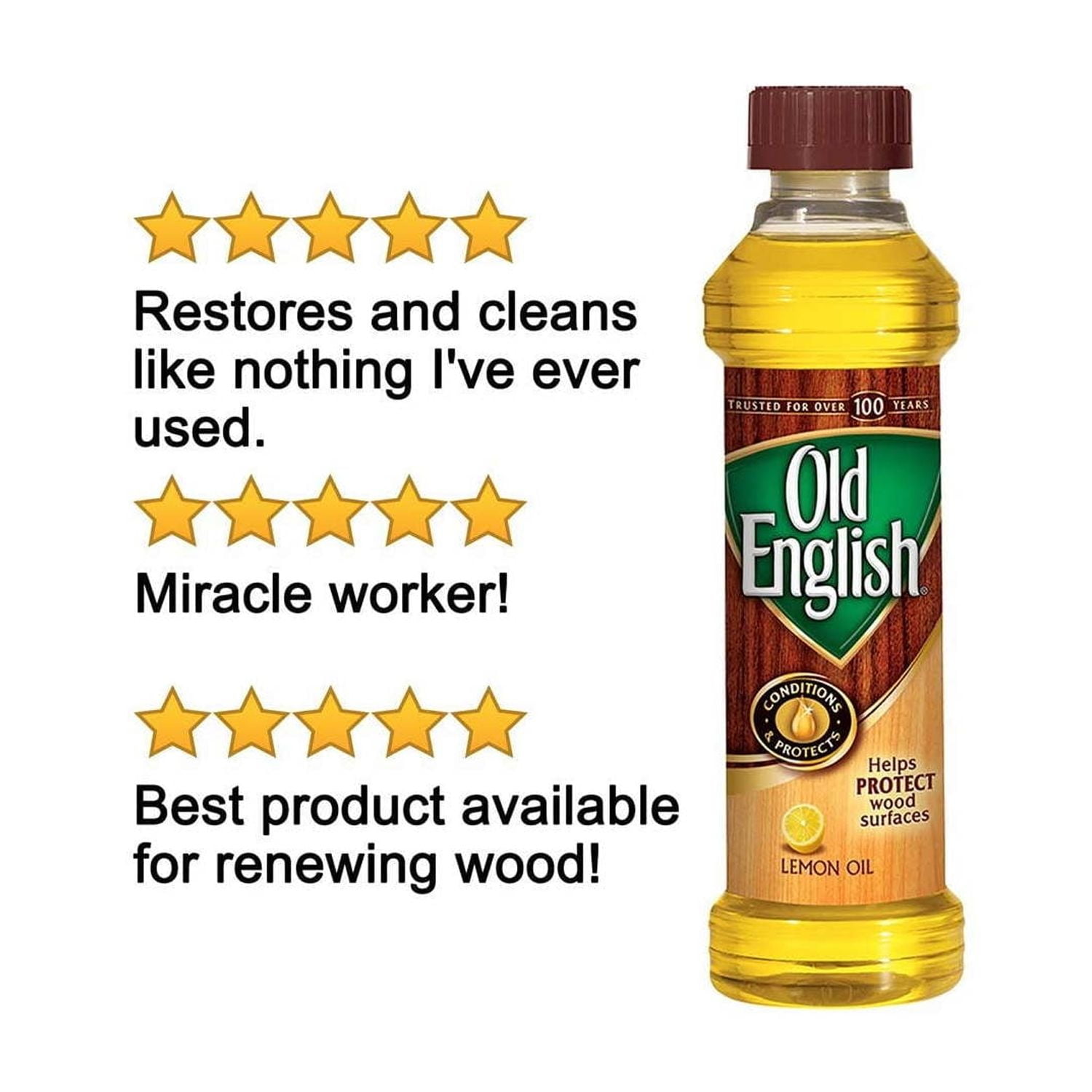 Old English Wood Furniture Oil Protecting Polish, Lemon, 16oz
