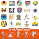 thumbnail image 2 of Softball Stickers 100 PCS Vinyl Waterproof Softball Sports Stickers for Water Bottle Laptop Skateboard, Softball Gifts for Kids Teens Boys/Girls, 2 of 4