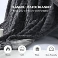 thumbnail image 2 of SUNNY HEAT Low Wattage Electric Heated Blanket, 50'' x 60'' Flannel, Soft and Lightweight, Light Grey, 2 of 6