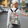 thumbnail image 7 of FORMRS Mini Backpack Purse for Women Travel Daypack Casual Shoulder Bag, Red Abstract Geometric, 7 of 7