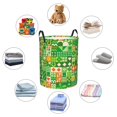 thumbnail image 6 of Fotbe St Patrick's Day6 Laundry Basket with Handles, Waterproof Large Laundry Hamper, Wash Bag for Corner Dorm, Rolling Laundry Basket with Handles-Small, 6 of 8