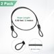 thumbnail image 3 of Uxcell 2-Pack Candado de Cable de Seguridad, Cable de Acero Recubierto de 6.56FT con Doble Bucle [Negro], 3 of 6