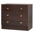 thumbnail image 2 of IVV 4-Drawer Wood Dresser for Bedroom, Wide Chest of Drawers, Storage Organization Unit for Clothing, 25.98"L x 12.99"W x 22.64"H, Brown, 2 of 9
