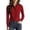 Wine, variant on Tqcoqu Women's Long Sleeve Hidden Button Shirt,Classic Collar Solid Business Casual Blouse,Army Green Women's S-XXXL