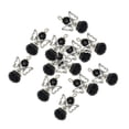 thumbnail image 1 of Abbracc 12 Pieces Alloy Filigree Hollow Charms Pendant with Crystal Glass Beads Dangle black, 1 of 9