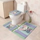 thumbnail image 5 of Easter Bunny Easter Eggs Shower Curtain Floor Mat 4-piece Set Home Bathroom Dry Wet Separation Partition Waterproof Shower Curtain, 5 of 5