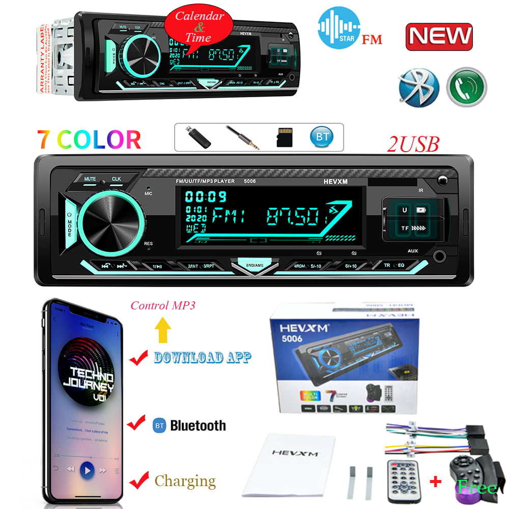1Din CAR Audio Stereo MP3 Player Bluetooth Stereo Radio FM AUX Handsfree HOT 