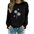 thumbnail image 2 of Sales Today Clearance Sweatshirt for Women Women's Dandelion Print Casual Fashion Sweatshirt Top, 2 of 4