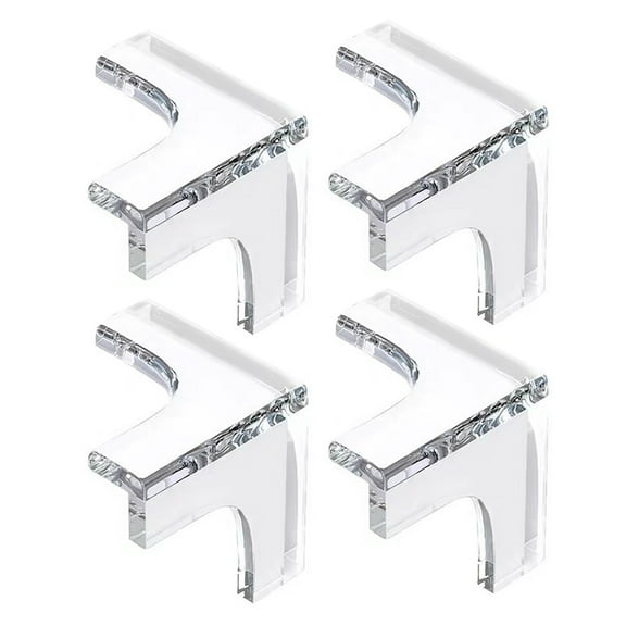 4 pcs Proofing Safety Corner Clear Furniture Table Corner Protection, Clear Furniture Corner Guards - Transparent Edge Protectors for Tables, Desks & Sharp Corners