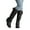 BLACK, variant on DREAM PAIRS Women's Knee High Low Hidden Wedge Boots