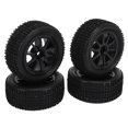 thumbnail image 3 of Replacement RC Tires, 4Pcs Black 1/16 Scale RC Car Tires Anti Wear Flexible Driving  For Remote Control Model, 3 of 8