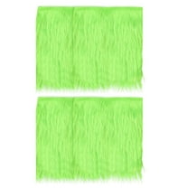 9.8x9.8In Soft Faux Fur Fluffy Fabric,4Pcs Green Square Plush Precut Fluffy Cloth for DIY Decor,Christmas Costume Decor for Home,School